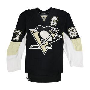 Reebok Mens Pittsburgh Penguins #87 Jersey, Black, M, DM